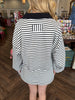 Black Striped Skort Set