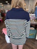 Midnight and Cream Striped Skort Set