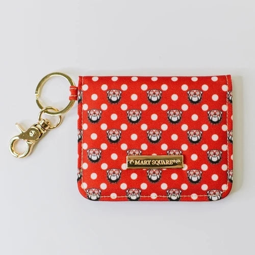 Mary Square Keychain Wallet: Bulldog