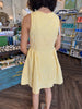 Yellow Gingham Button Dress