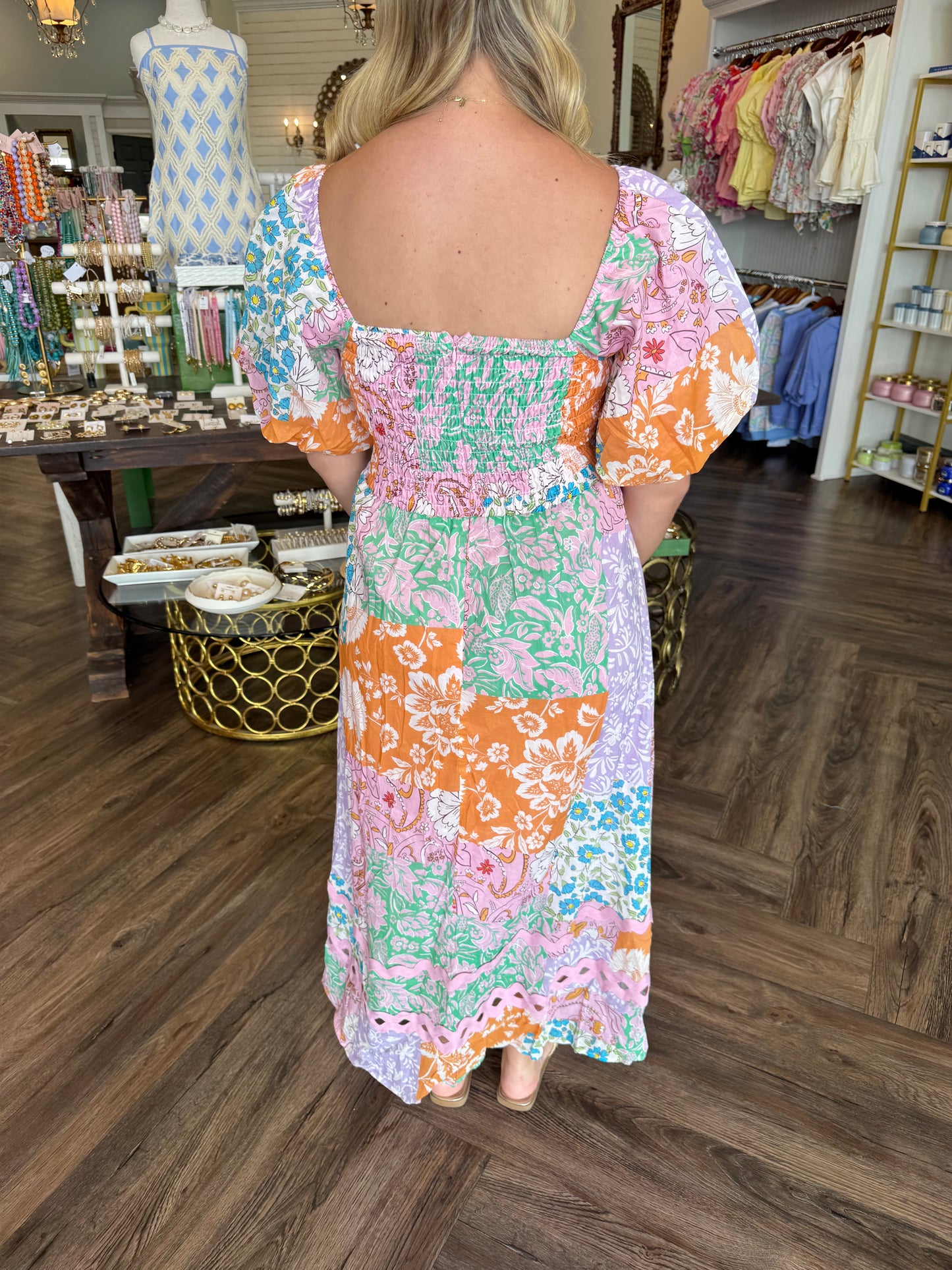 Scalloped Petunia Midi Dress