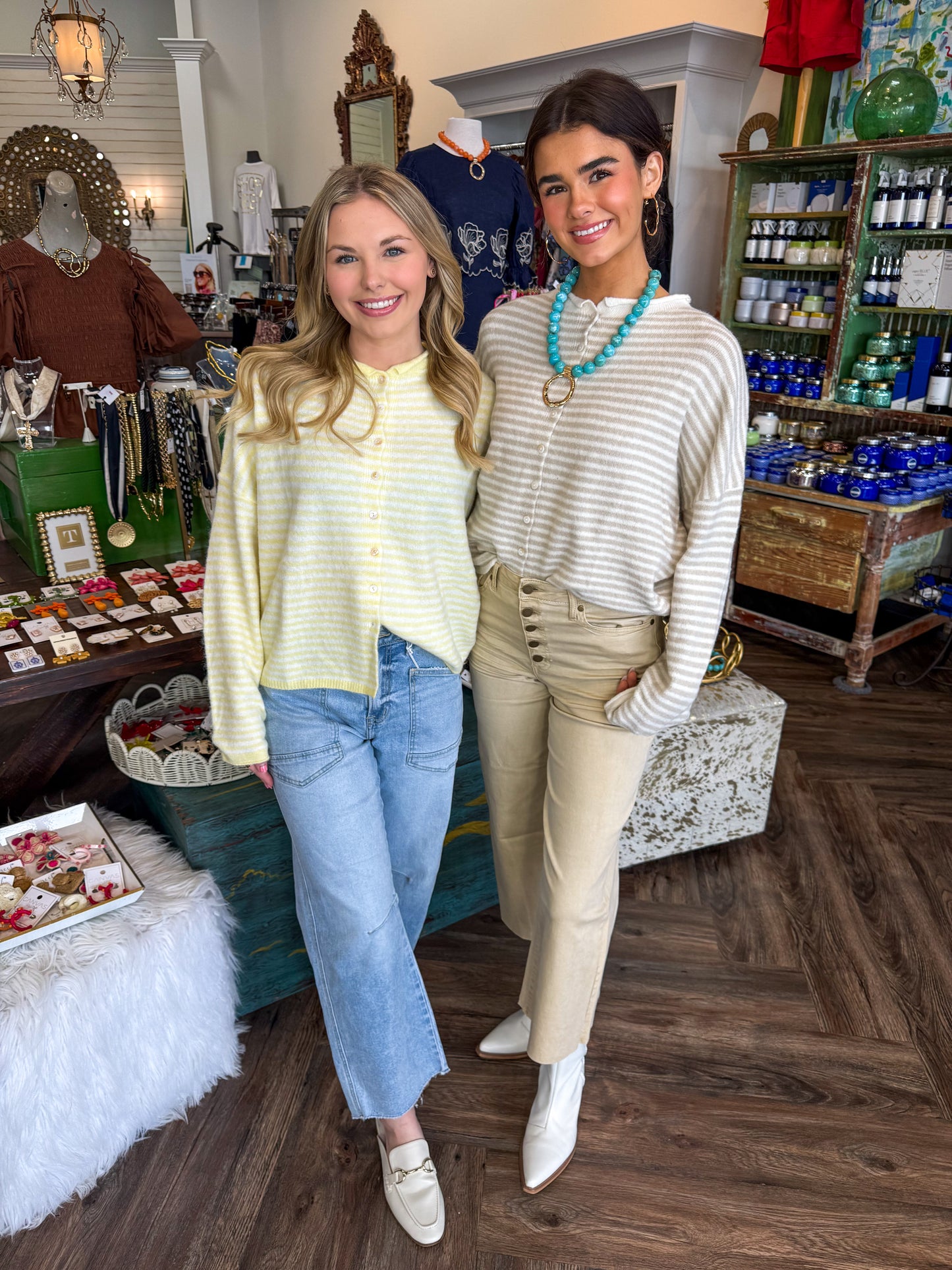 Cozy Striped Sweater: Yellow