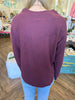 Sarah Waffle Top: Burgandy