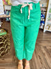 Casual Drawstring Pants: K Green