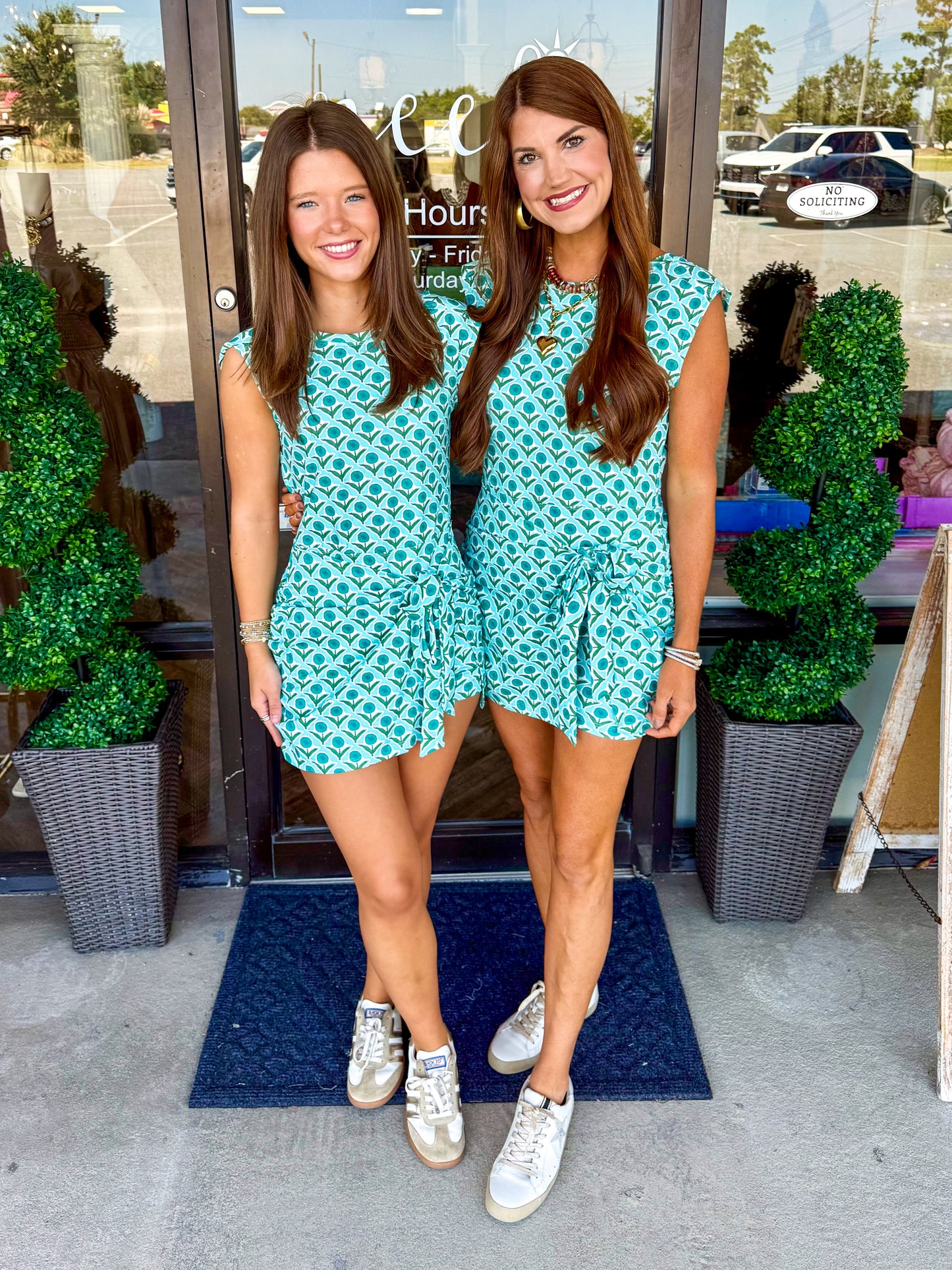 Mint Retro Floral Skort Dress
