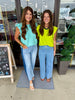 Kirby Ribbed Top: Lime