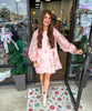 Pink Floral Organza Dress