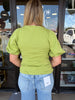 Elastic Smock Top: Sage