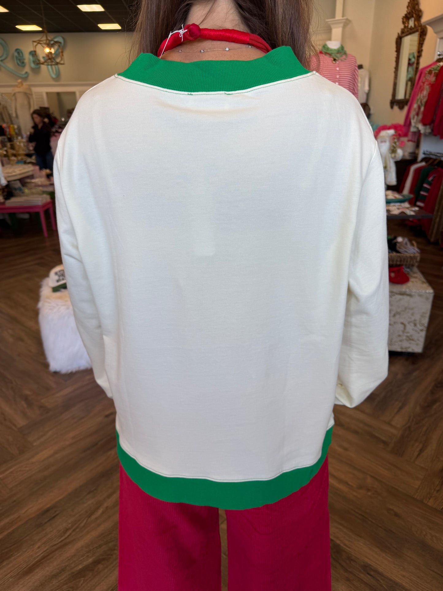 Mockneck Terry Sweatshirt: Green