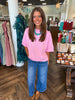 Soft Sweater Top: Pink
