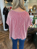 Soft Stripe Top: Red