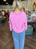 Rose Pink Collared Pullover