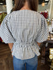 Gameday Plaid Peplum Top