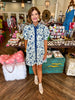Blue Peonies Mini Dress