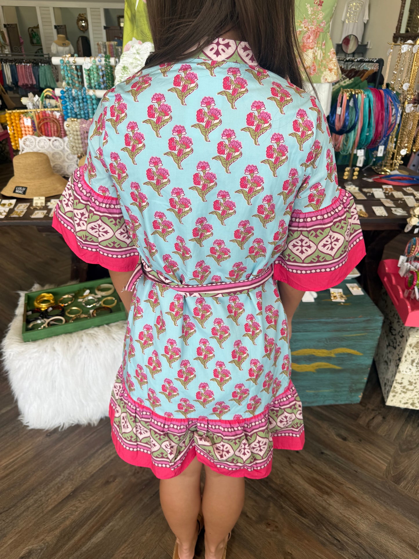 Charlotte Flower Belt Dress