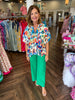Blooming V Neck Multi Top