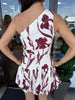 Becca Burgandy One Shoulder Dress