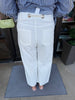 Casual Drawstring White Pants