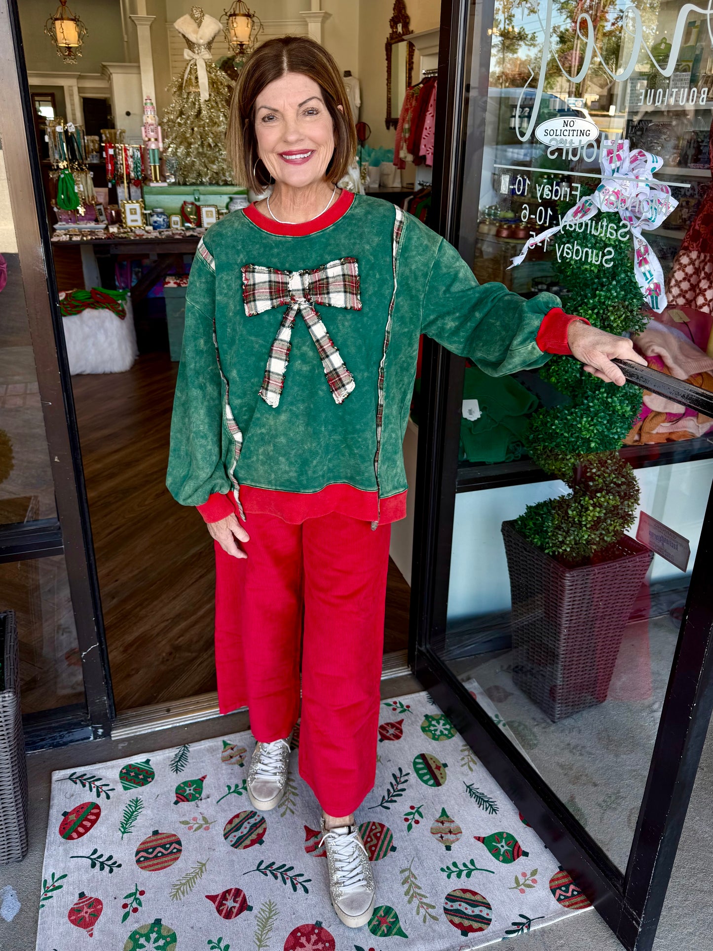 Mineral Wash Bow Pullover