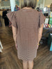 Brown Casual Striped Dress