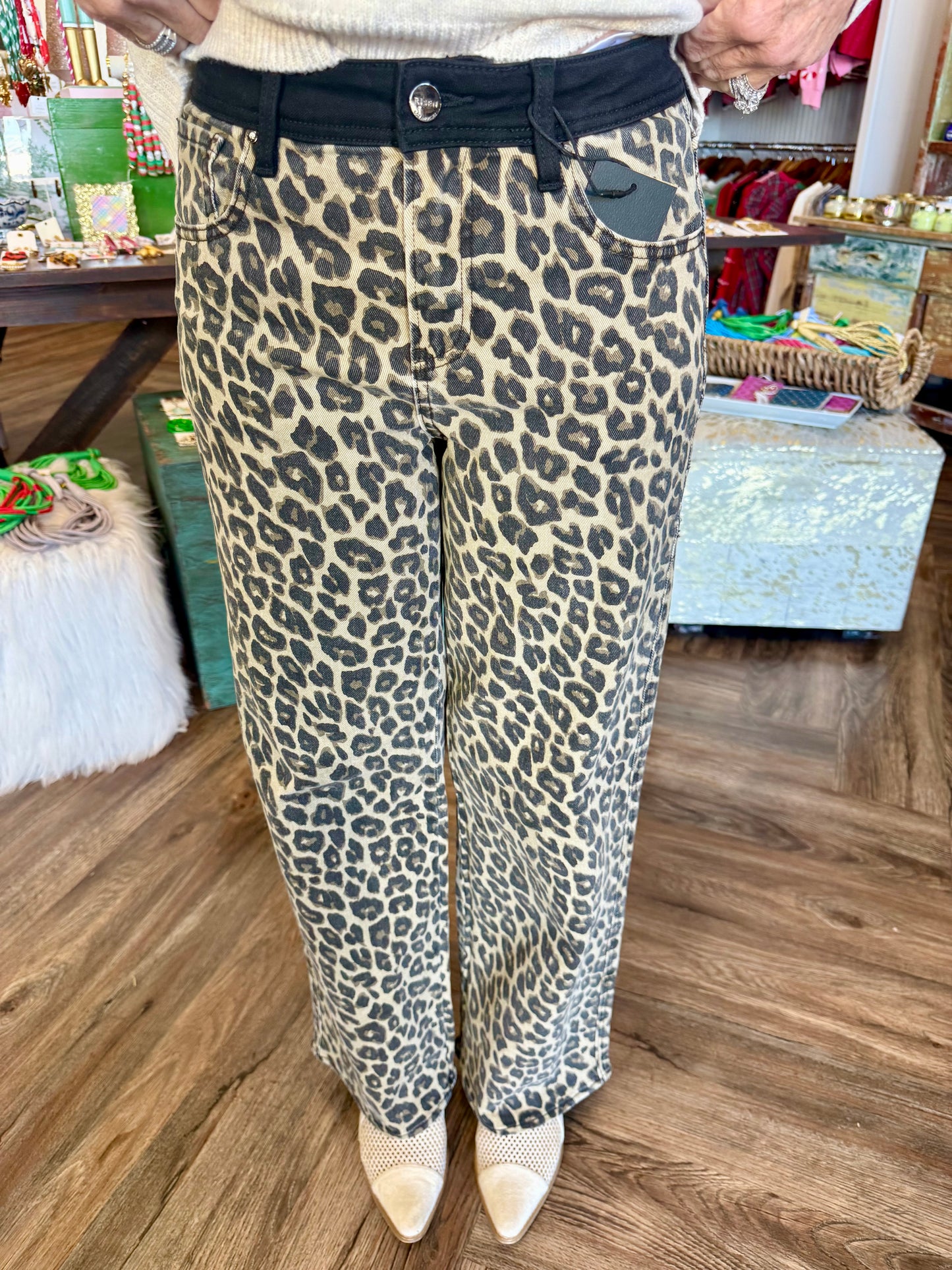 Cheetah Coffee Jeans