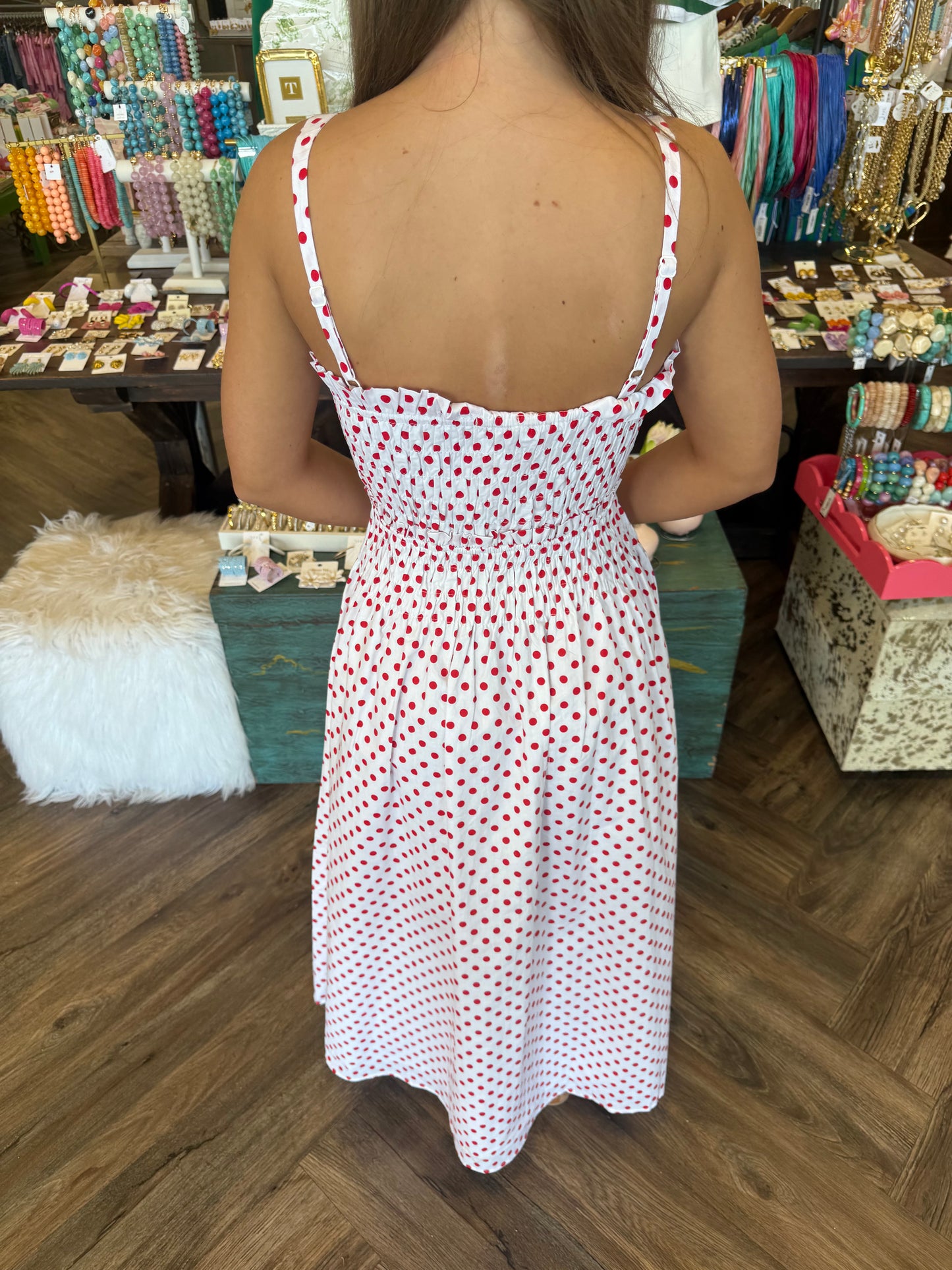 Polka Dot Picnic Maxi Dress