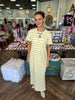 Striped Midi Dress- Yellow