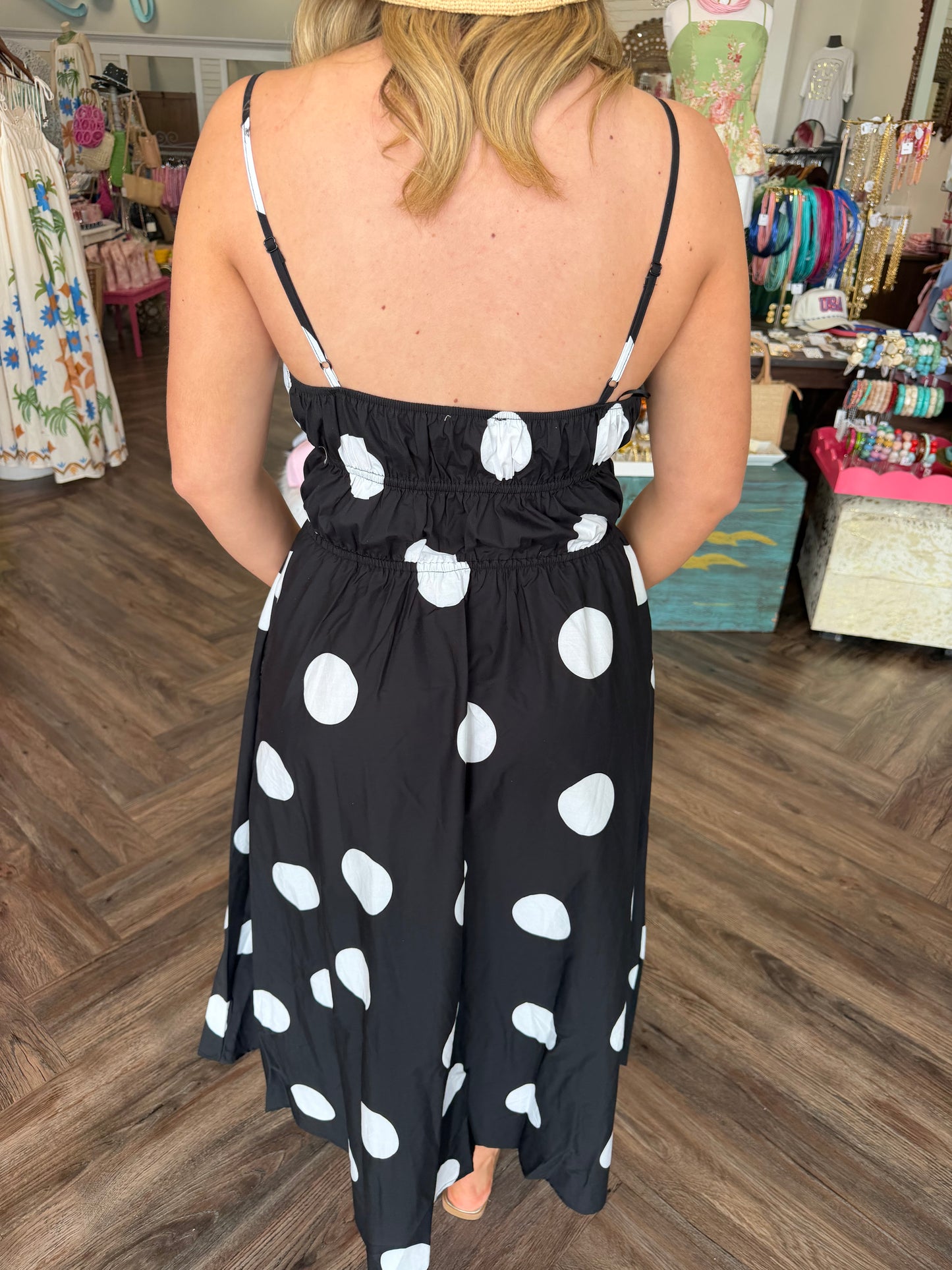 Midnight Dottie Midi Dress