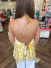 Lemon Print Silk Top