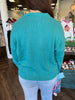 Braided Teal Blue Sweater