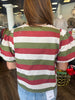 Olive Combo Stripe Top