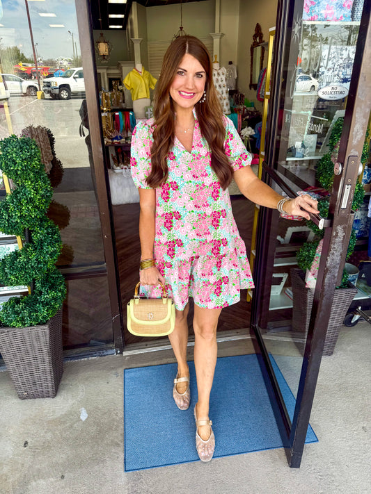 Mary Square Nancy Dress: Petal Perfect