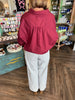 Burgandy Bubble Top