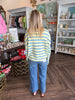 Annie Striped Sweater: Blue & Yellow