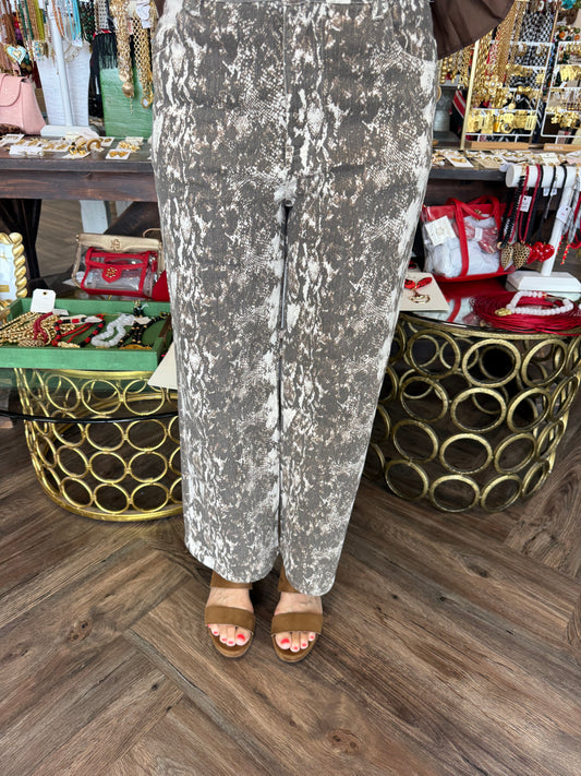 Tan Snake Skin Pants