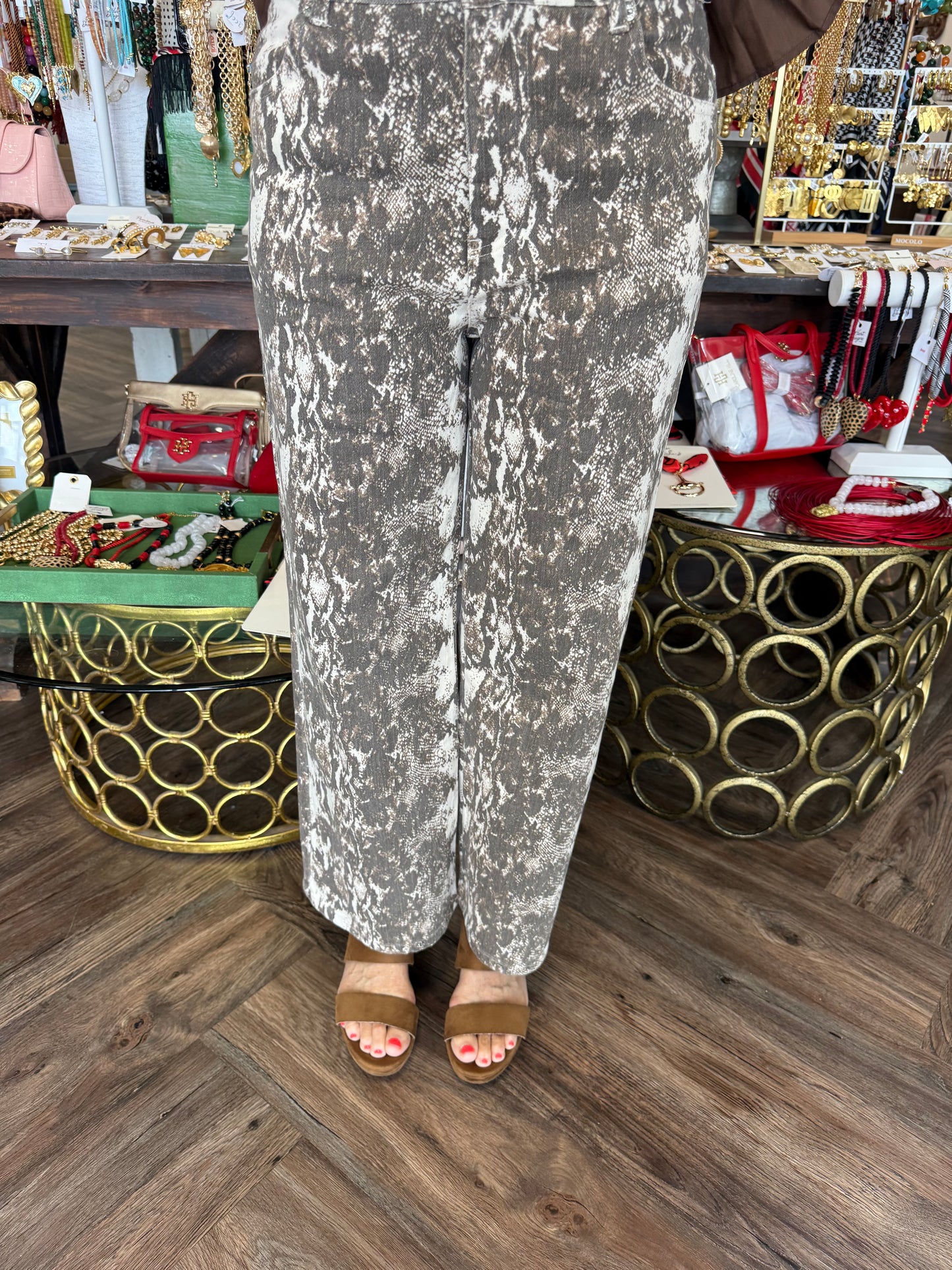 Tan Snake Skin Pants