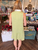 Lime Gingham Collar Dress