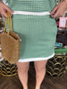 Green Gingham Skort Set