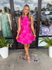 Floral Jacquard Dress: Pink