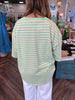 Lillie Oversized Striped Top: Green