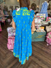 Lime Design Blue Midi Dress