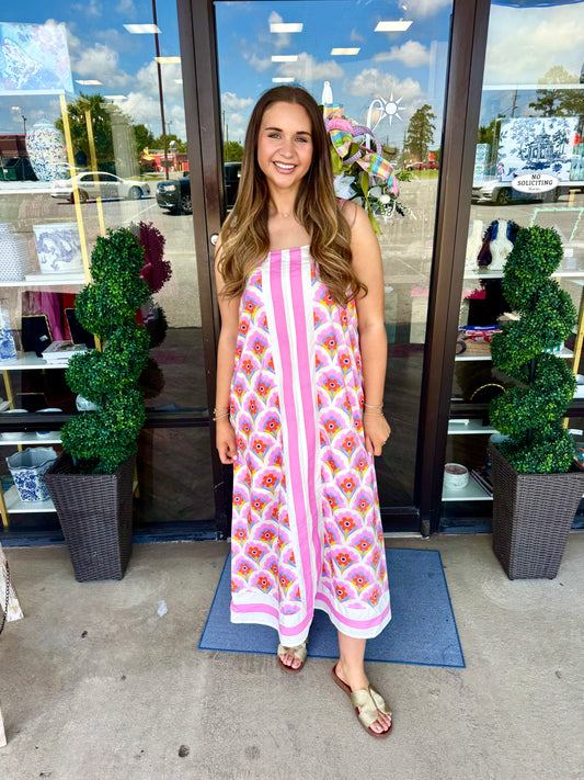 Funky Flower Midi Dress