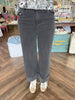 Black Cuffed Denim Pants
