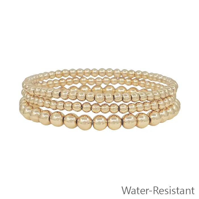 3 Gold Stretch Bracelets