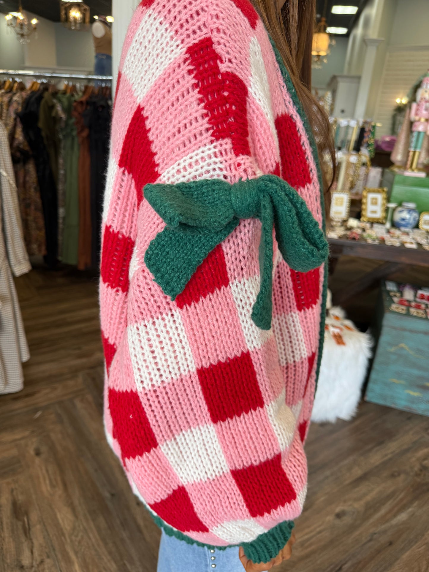 Christmas Plaid Cardigan