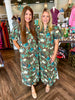 Brown Dreamy Flower Midi Dress