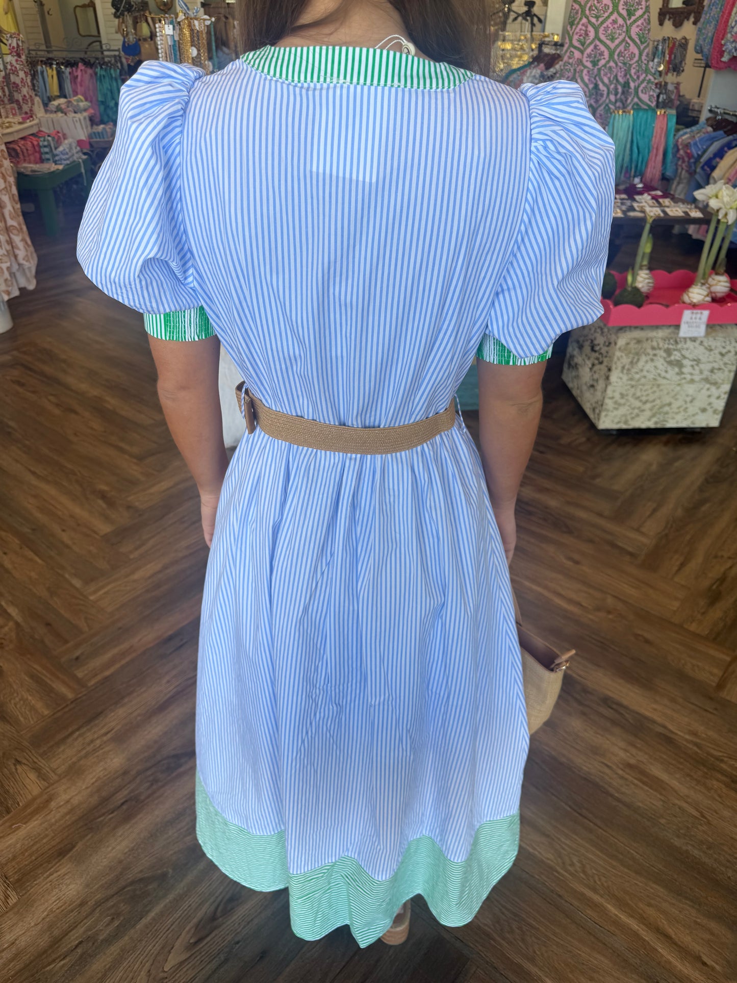 Coastal Breeze Belt Dress