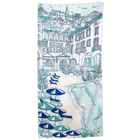 Santorini Shores Beach Towel
