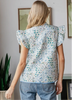 Qulited Vest: Blue Flower