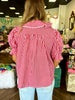 Red Ruffle Gingham Top